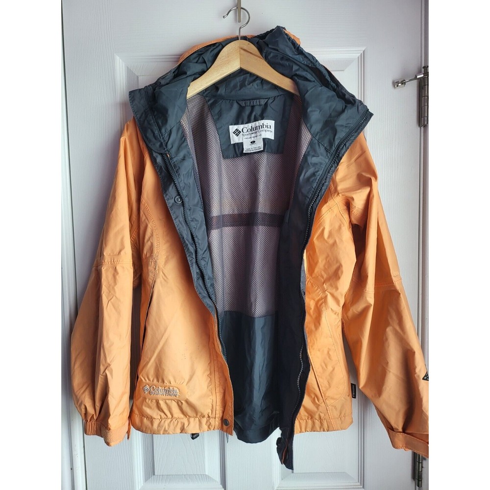 Columbia Women’s Small Orange Omni-Tech Windbreaker Button-Up Rain Jacket